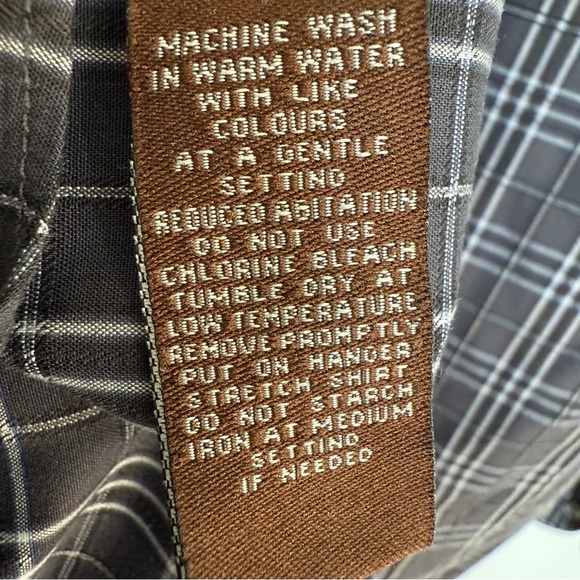 Forsyth of Canada Men's L Grey Check Long Sleeve Button-Up Shirt Business Casual - Picture 10 of 10